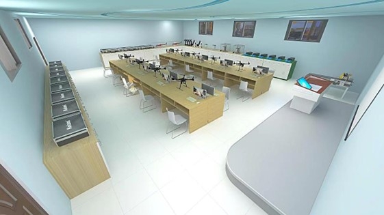 無(wú)人機(jī)組裝調(diào)試實(shí)訓(xùn)室效果圖